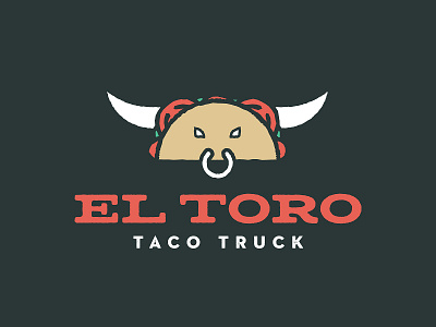 El Toro bull bull logo daily logo daily logo design dailylogochallenge food truck graphic design illustration logo design mexican food taco taco logo tacos toro