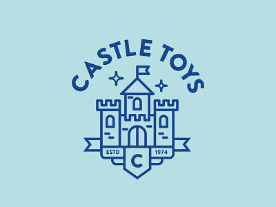 Castle Toys castle castle logo dailylogochallenge graphic design icon illustration line art linework logo design modern simple toy store toys typography