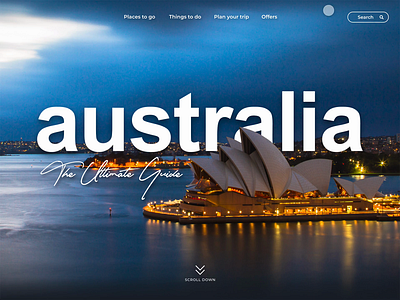 Australia australia daily ui digital design graphic design kangaroo koala landing page landing page design modern typography ui ui design ux ux design uxui web design