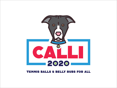 Calli 2020 calli campaign campaign logo cat dog logo logo design pet pitbull politics presidential tennis ball