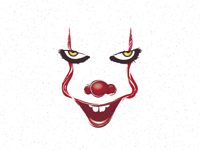 Pennywise the Dancing Clown - Weekly Warmup clown dribbbleweeklywarmup halloween horror illustration it pennywise rough spooky texture typography warmup