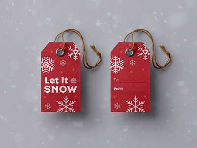 Weekly Warmup Holiday Gift Tag christmas gift gift tag holiday let it snow merry xmas package design presents snow tag type weekly warm up weeklywarmup