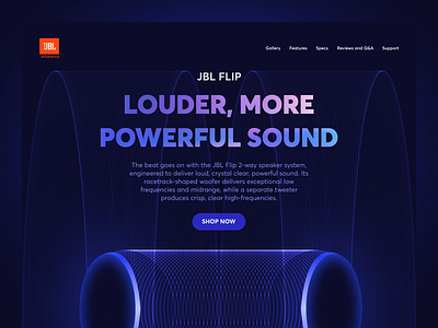 JBL FLIP - Product Landing Page concept jbl productpage speaker website