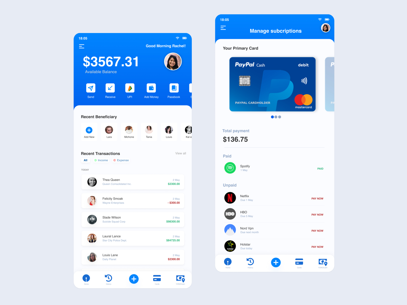 Banking Wallet Fintech Mobile Application by Sandeep Salmon on Dribbble