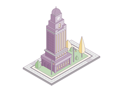 Isometric Building / 02 affinity designer building icon illustration isometric lineart vector