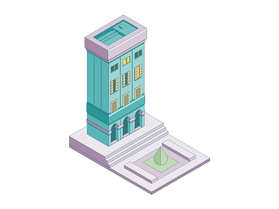 Isometric Building / 03 affinity designer building icon illustration isometric lineart vector