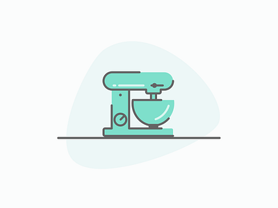 Stand Mixer affinity designer food icon illustration kitchen lineart mixer stand vector
