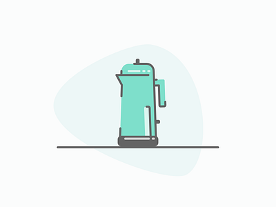 Kettle affinity designer icon illustration kettle kitchen lineart teapot vector