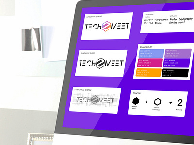 TECH2MEET Visual Brand Identity Guidelines brand design brand design agency brand design company brand elements brand identity branding logo logo concept logo design logo grid logo mark logomark logos logotype sketch style guide styleguide technology vector visual identity