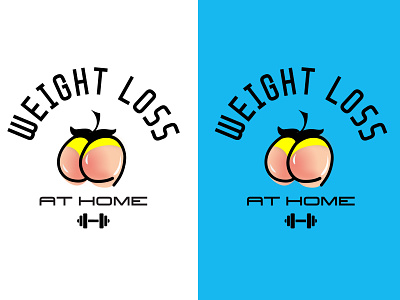 Logo Weight Loss fitness logo marathon peach sport