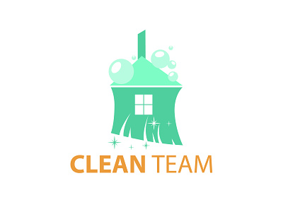 Logo Clean Team design illustration logo vector