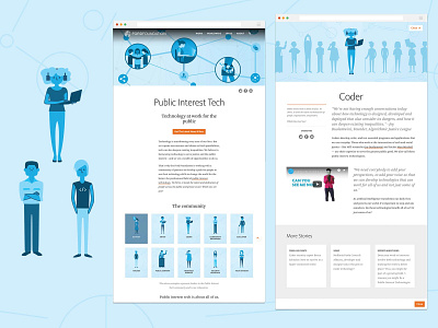 Public Interest Tech branding design flat icon illustration illustrator ui vector web website