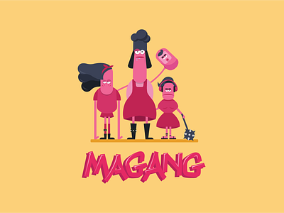 MAGANG design gang gangsta graphicdesign illustration illustrator logo logotype mom typography ui vector