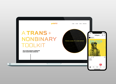 genderful branding design instagram layout design nonbinary transgender typography web design website