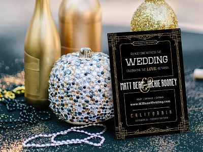 Great Gatsby Wedding Invitation