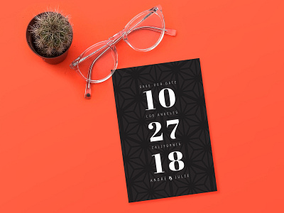Wedding Save-The-Date design graphicdesign modern save the date