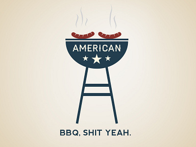 BBQ america barbecue bbq design hotdogs logo shit yeah t shirt wieners