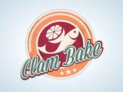 Clam Bake clam bake design invitation logo stylized summer