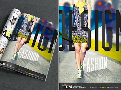 FIDM Magazine Ad abstract ad design expressive fashion fidm magazine photography type typography