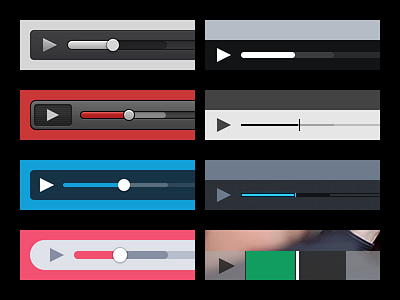 Video Player Skins for JW Player controlbar player scrubber skins video