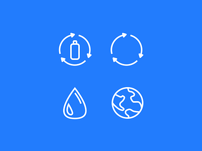 Environmental Icon Set earth environment icon recycle water