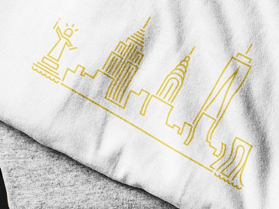 New York City T-Shirt buildings city icon illustration landscape new york shirt skyline