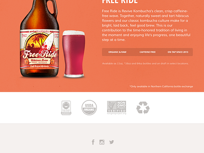 Revive Kombucha Website Redesign by David Ly on Dribbble