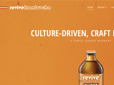 Revive Kombucha Website Redesign marketing product web wordpress