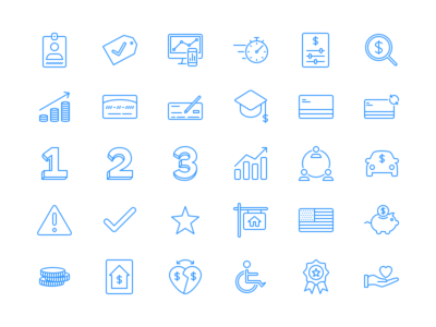 Finance App Icon Set