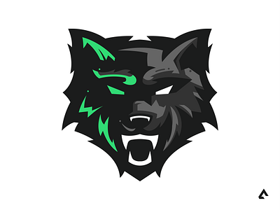 Wolf mascot logo