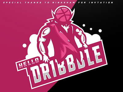 Dribbble mascot logo design esport logo hello hello dribble hello world illustration logo mascot logo