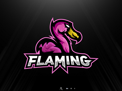 Flamingo mascot logo