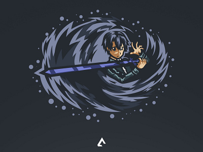 Kirito mascot logo