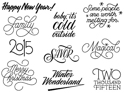 Over Winter Art hand lettering lettering script typography