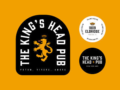 The King's Head badge banner bar logo pub seal