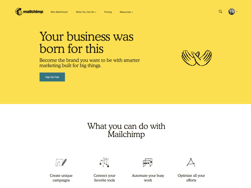 Our New Homepage By Mailchimp On Dribbble