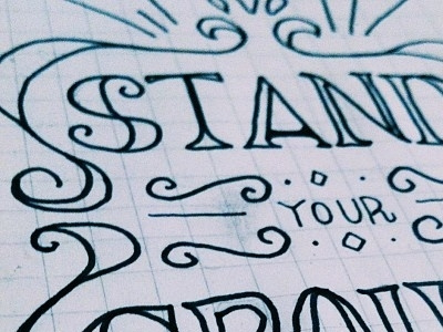 Stand Your Ground lettering typography