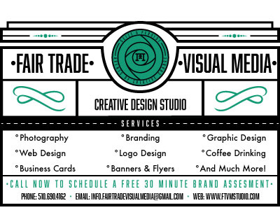 Fair Trade Visual Media Flyer business card flyer