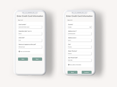 Daily UI # 2 checkout dailyui form