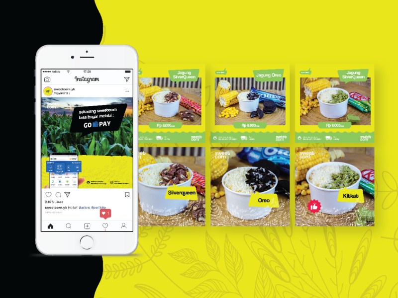 Content Design Sweetcorn.yk visual identity visual minimalism logo logotype logomark logogram logo design logo flat logo design branding brand identity brand and identitty art banner ads ads banner social media graphicdesign