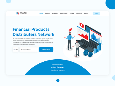 NJ Wealth Financial Product design finance fintech mutual fund software nj trending wealth management website websites