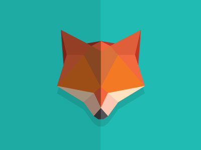 Fox fox geometric logo minimal