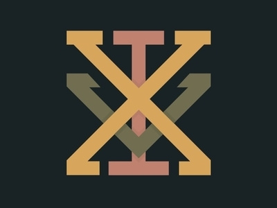 XVI Monogram monogram monogram design roman numerals sicksteen