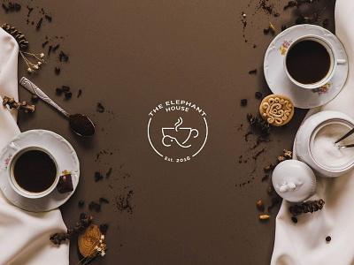 The Elephant House cafè logo brand brand identity branding coffee logo logodesign logotype rebrand rebranding vector visual