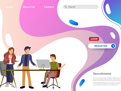 Design web templates of Business Recruiting