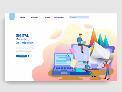 Web design homepage concept of teamwork app background business design desktop development digital flat graphic design homepage illustration internet landing layout marketing mobile page ui ux vector