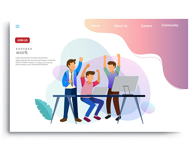 Design homepage concept of teamwork build business background business design desktop development digital flat graphic design homepage illustration interface internet landing marketing mobile page ui ux vector web