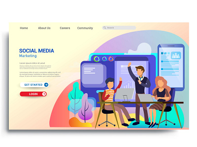 Design concepts for website design ui/ux and mobile website business design desktop development digital flat graphic design homepage illustration interface internet landing layout marketing mobile page ui ux vector web