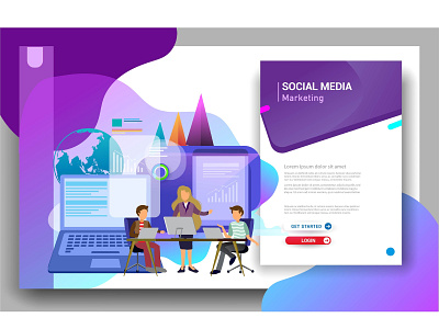 Modern flat design concepts for website design ui/ux business design desktop development digital flat graphic design homepage illustration interface internet landing layout marketing mobile page ui ux vector web