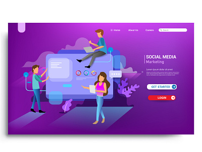 Modern flat design concepts for website design ui/ux business design desktop development digital flat graphic design homepage illustration interface internet landing layout marketing mobile page ui ux vector web